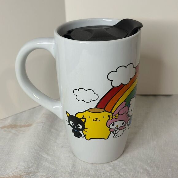 Hello Kitty Rainbow Travel Coffee Mug - Picture 3 of 4